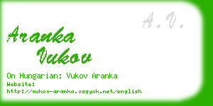 aranka vukov business card